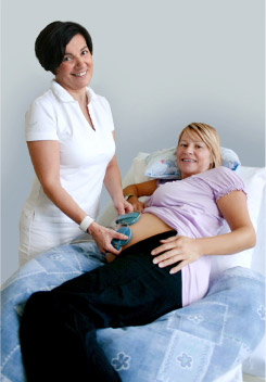 Margarethe Mroz beim CTG